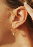 Floating Pearl Hoops